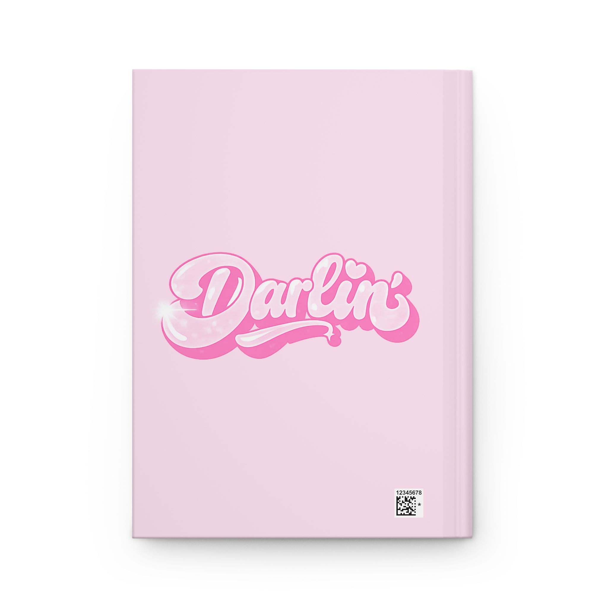 Darlin' Pink Hardcover Journal — Cute Retro Script Notebook for Notes & Gifts