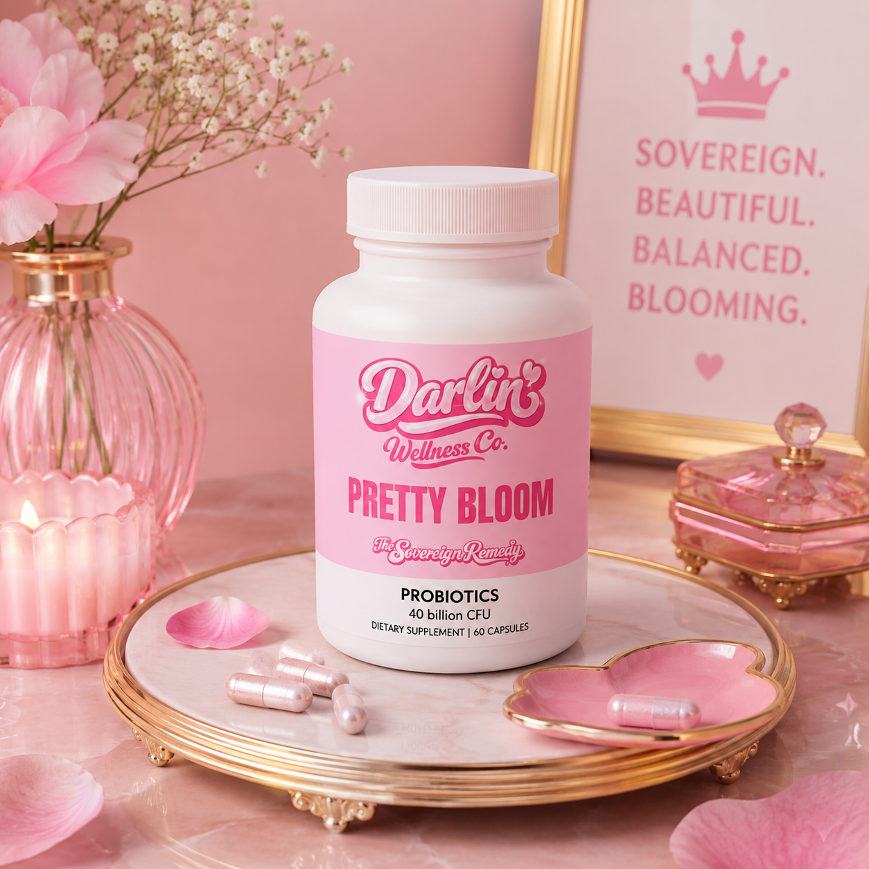 Probiotics Supplement (60 Capsules) - Pretty Bloom