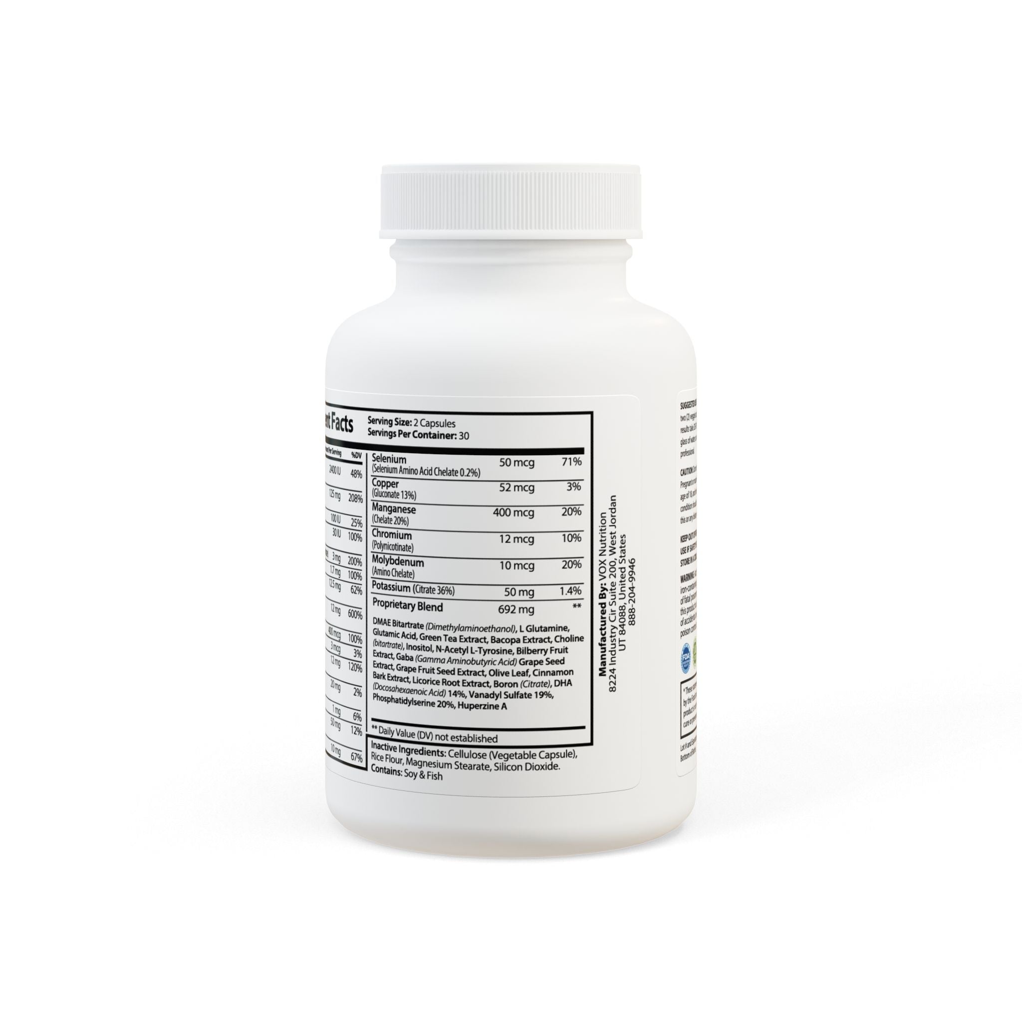 Brain Support Complex Supplement (60 Capsules) ~ Pretty Genius