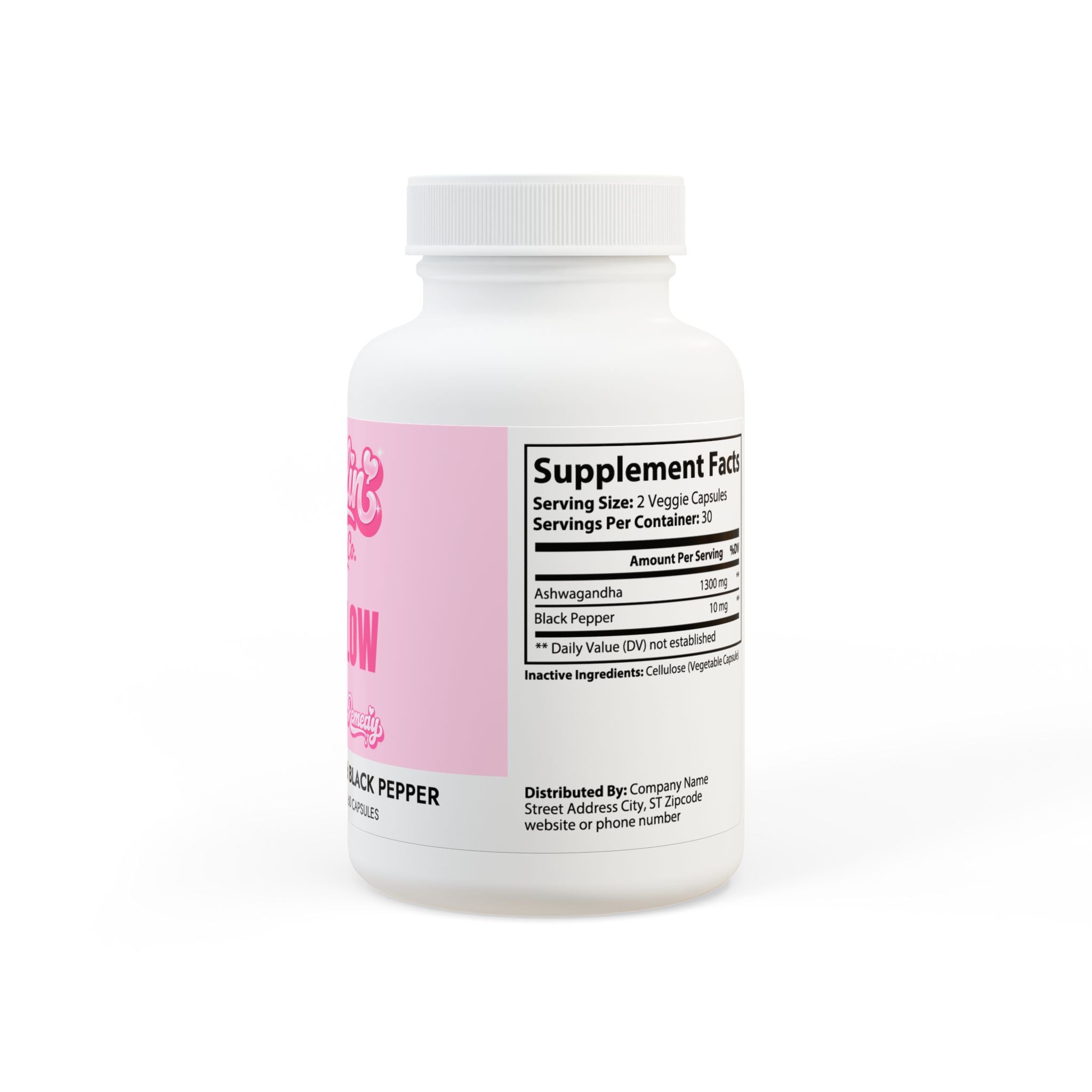 Ashwagandha and Black Pepper Supplement (60 capsules) - Bio-Glow